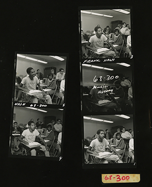 Filmstrip of scenes from a Music History classroom in 1968
