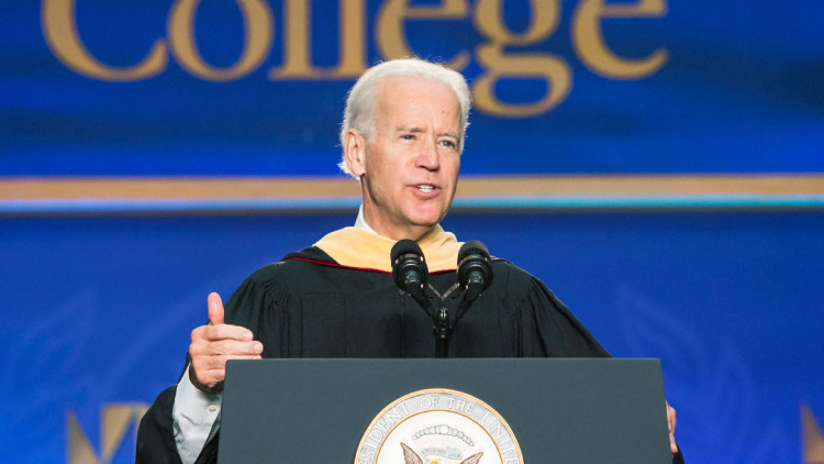Vice President Biden delivering commencement address