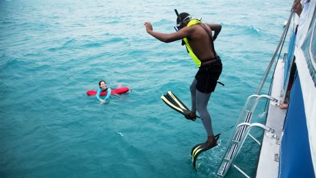 MDC students take a plunge during a tour of Biscayne National Park