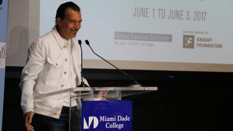 Antonio Banderas at Podium for Master Class