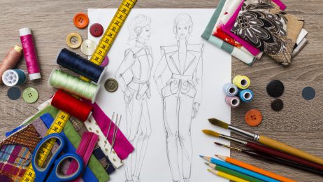 sketch pad with drawing and tools