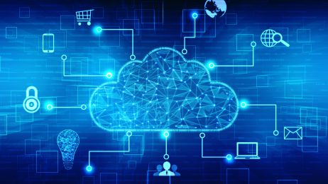 graphic of cloud computing concept