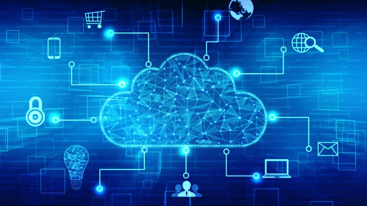 graphic of cloud computing concept