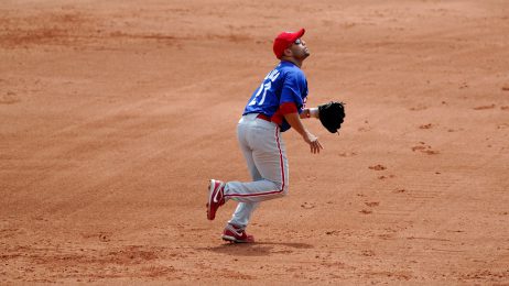 Placido Polanco goes for the catch