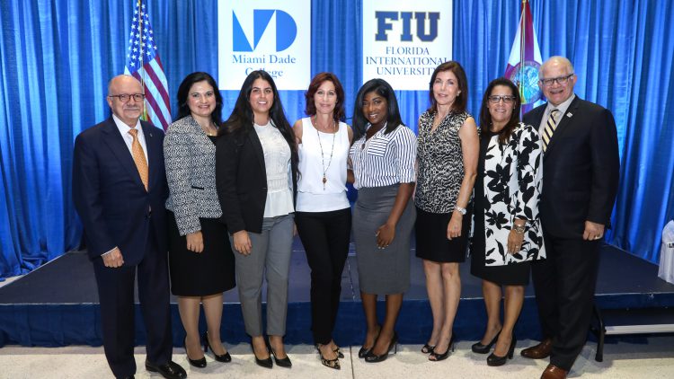 Braman Family Foundation with MDC and FIU scholarship recipients