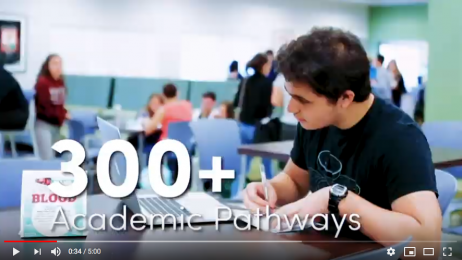 Male student studying at desk