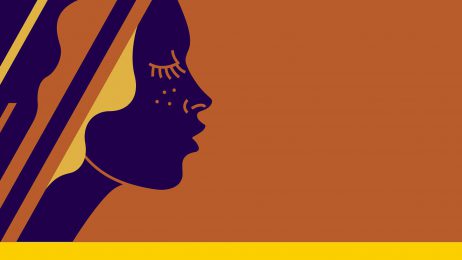 Graphic illustration of womean's profile