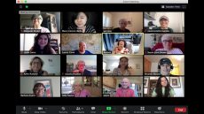 Zoom screen shot with class participants