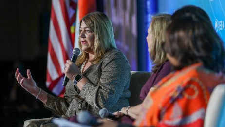 President Pumariega at panel discussion