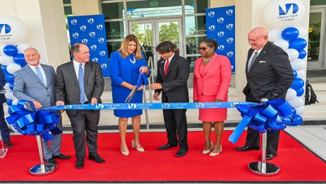 College officials at ribbon cutting ceremony