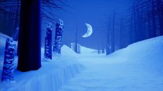 Landscape rendering in blue.