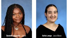 Headshots of 2 students dressed in black.