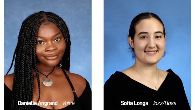 Headshots of 2 students dressed in black.